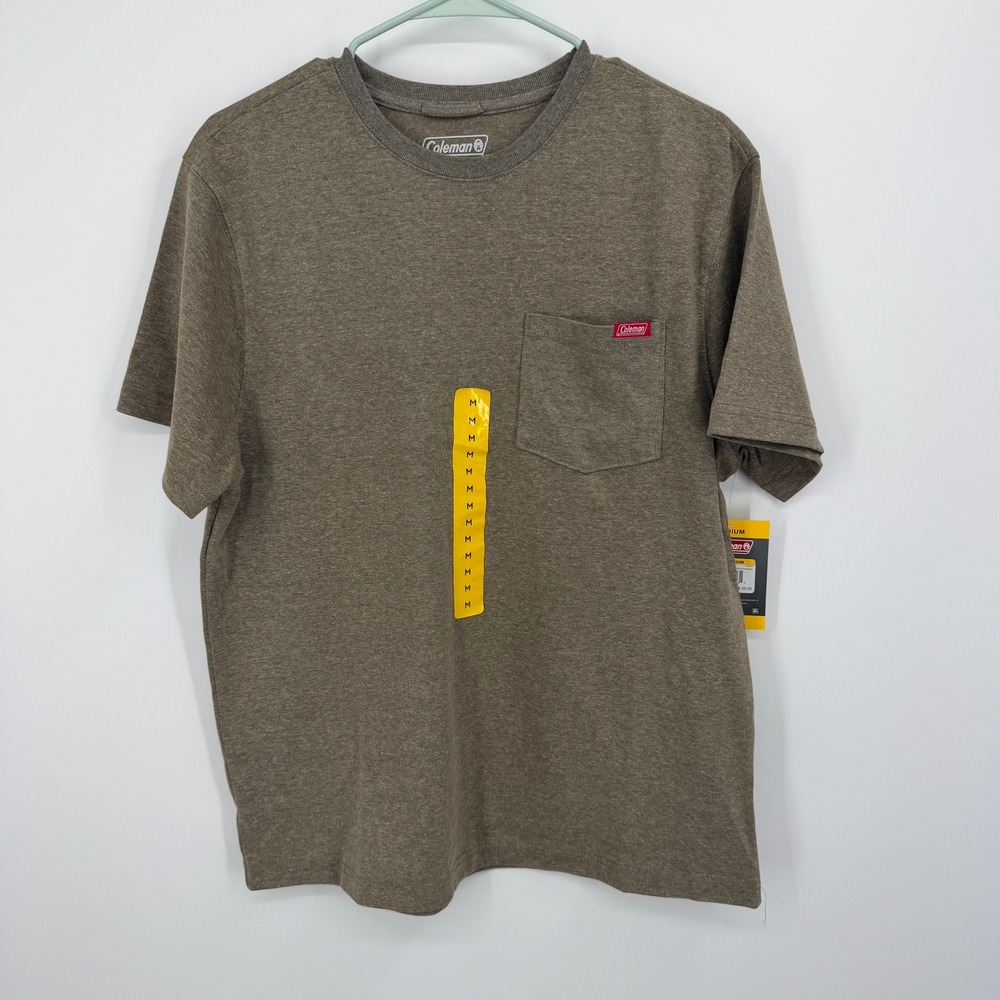 Coleman Pocket T-Shirt Mens Medium Vetiver Heather Green Short Sleeve SACS6C6844